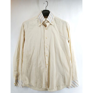 Pal Zileri Shirt Mens Beige Button up Made In Italy Size M 39 40